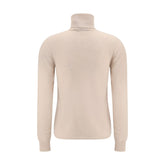 Max Mara Beige Wool Turtleneck